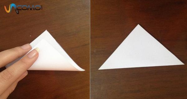 Как сделать оригами цветок из 5 лепестков - шаг 2
